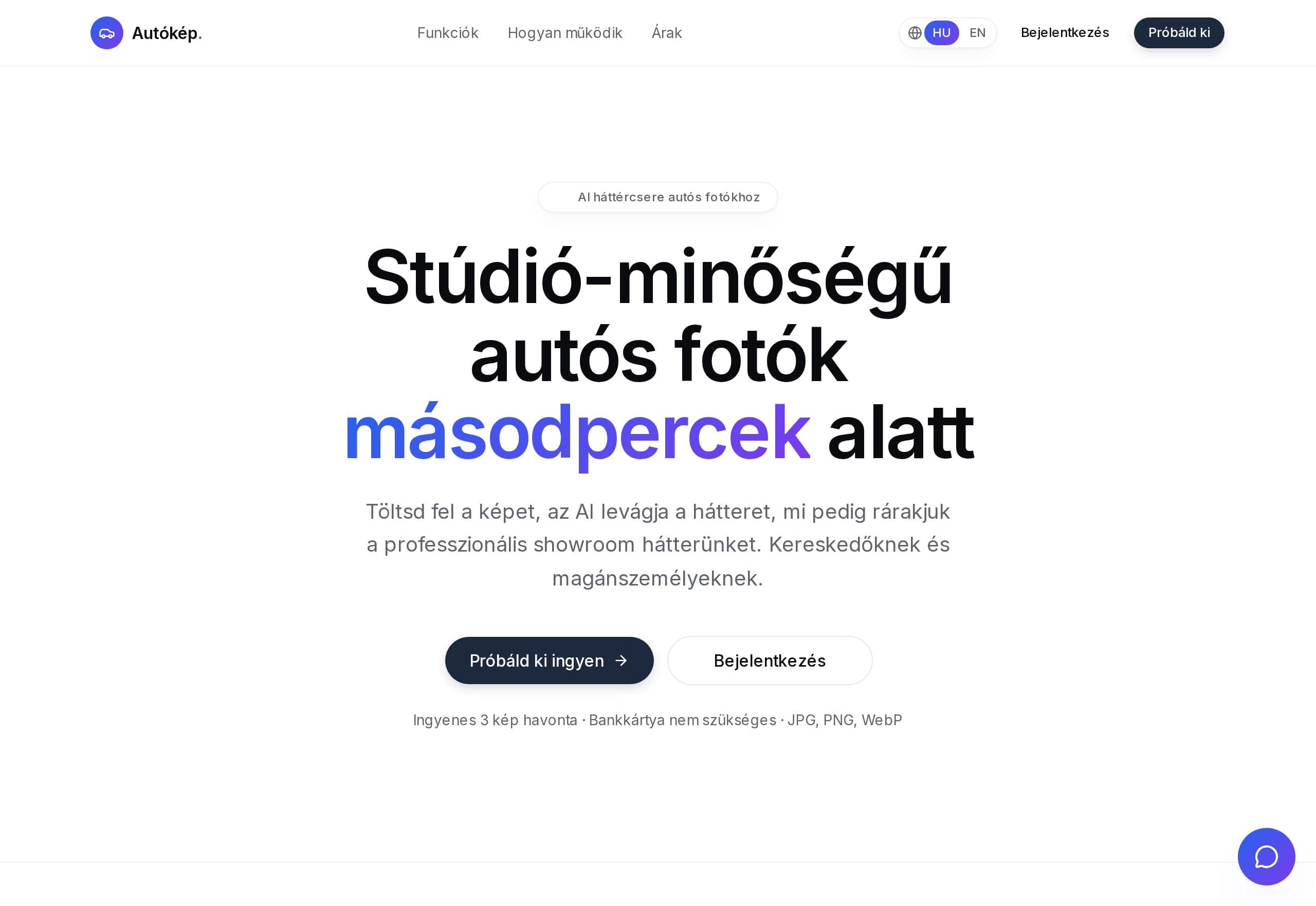 Az Autókép nyitóoldala